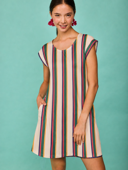Vestido Luanco corto rayas