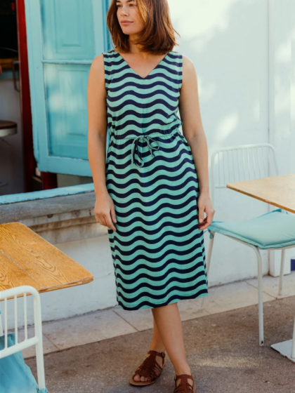 Vestido midi -Verde, Laguna Wave