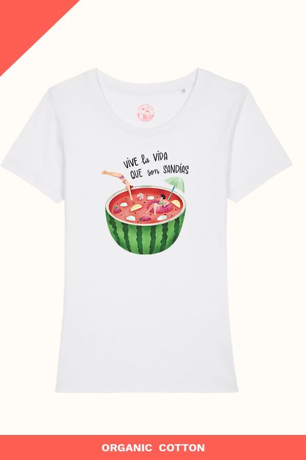 Camiseta Vive la vida que son sandías - Imagen 2