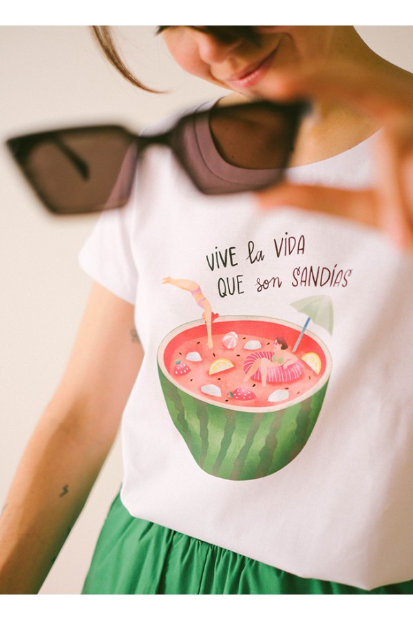 Camiseta Vive la vida que son sandías
