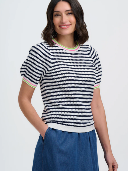 Top punto rayas marineras