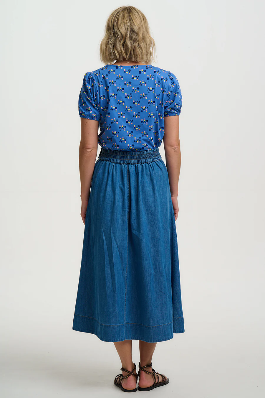 Camiseta azul toque folklore - Imagen 4