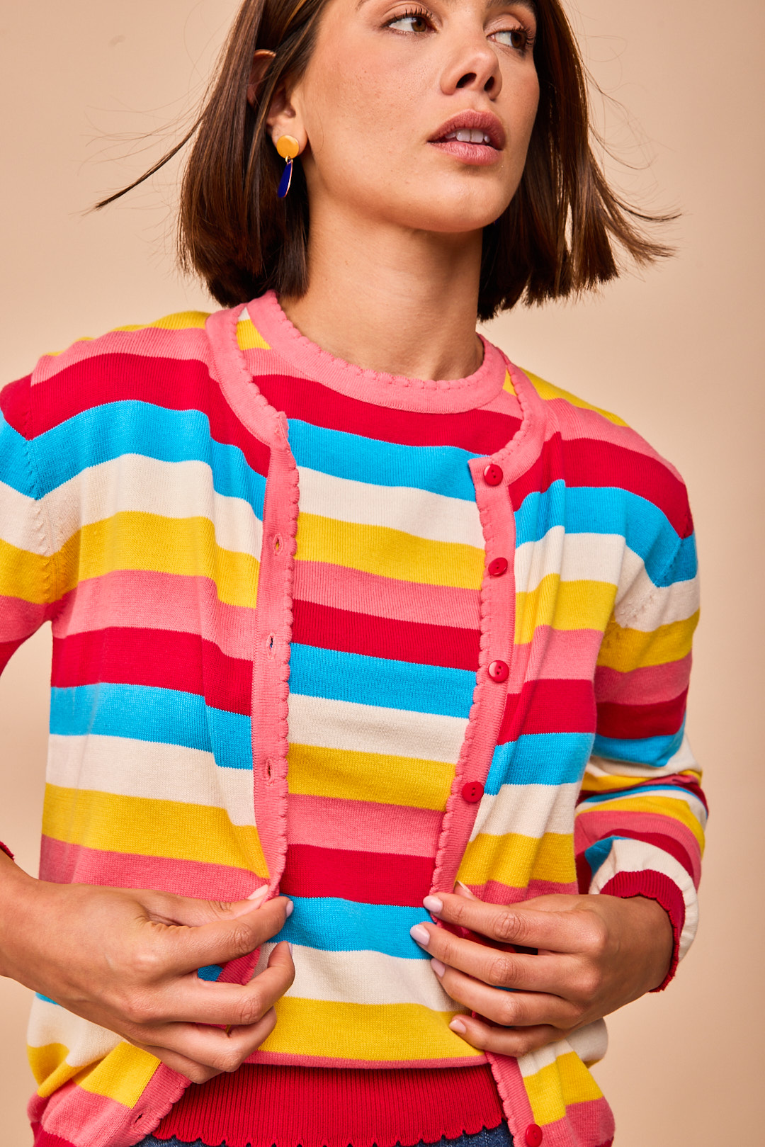 Chaqueta rayas multicolor