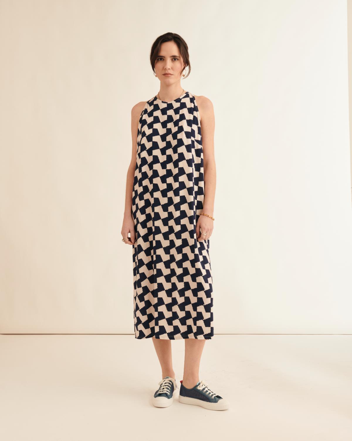 Vestido bianca geométrico