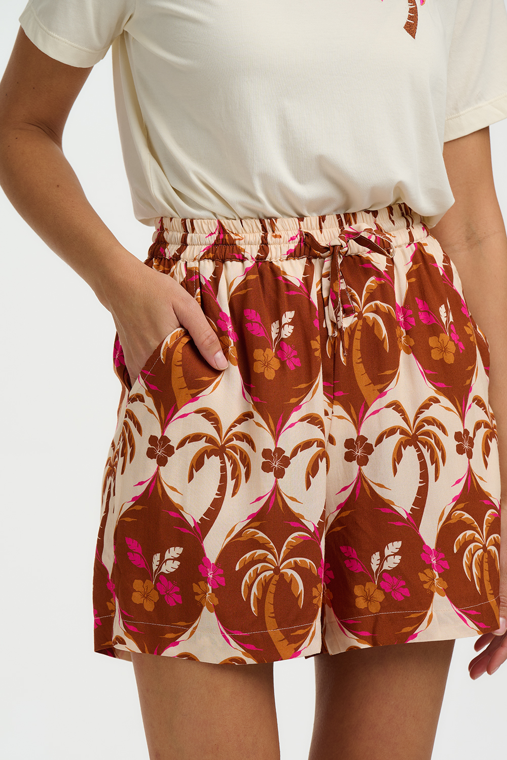 Pantalón corto estampado palmeras - Imagen 3